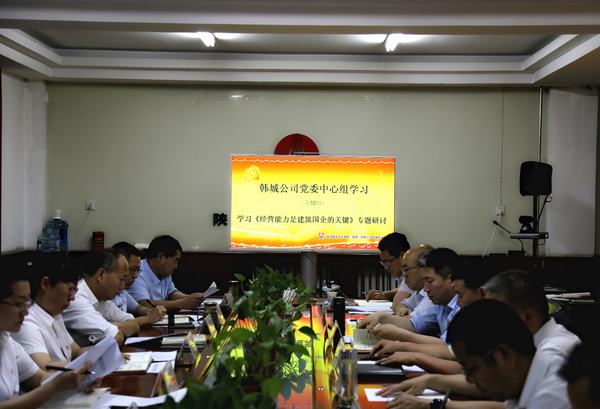 司正林蒞臨韓城分公司參加指導《經(jīng)營能力是建筑國企的關鍵》專題研討會